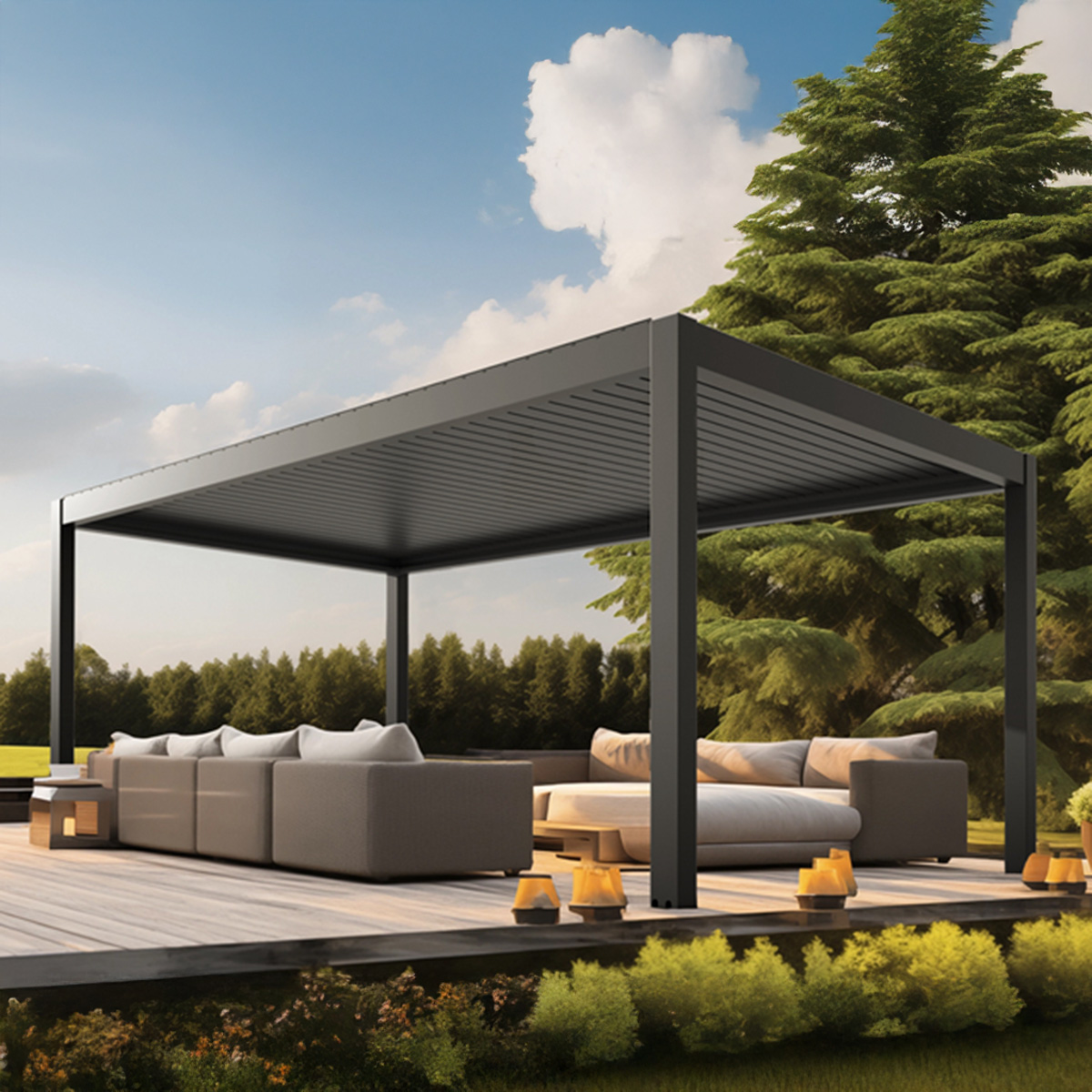MotionFlex 600 bioklimatisk pergola med LED-belysning